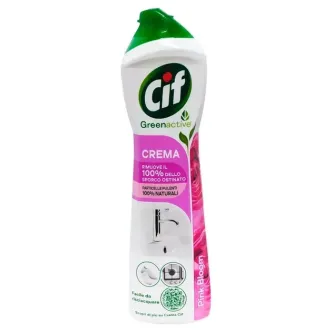 Крем Молочко для очищення Побутових поверхонь Cif Cream GreenActive Pink Bloom СІФ для Сантехники Рожевий 500мл