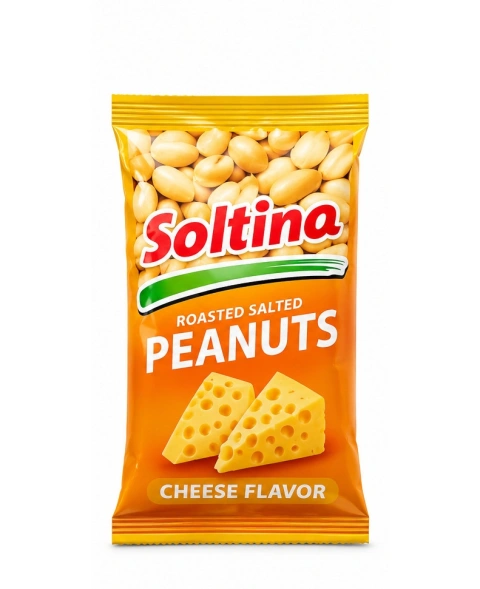 Арахіс смажений солоний Soltina Roasted Salted Peanuts Cheese Flavor Солтіна з смаком Сиру 100г