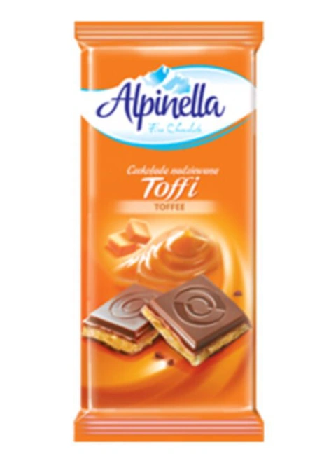 Шоколад молочний Alpinella з карамеллю 90г