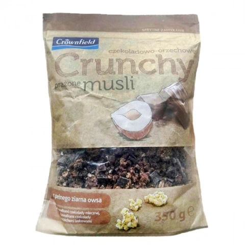 Кранчі мюслі Crownfield шоколад-горіх crunchy musli crownfield, 350 г німеччина