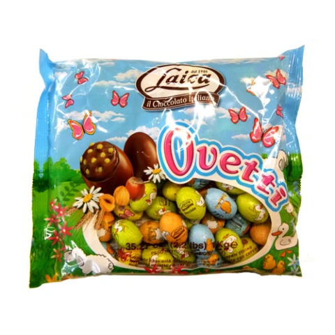 Шоколадні великодні Ovetti яйця ovetti 1кг італія для дітей 85-90 шт.