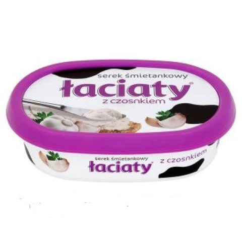 Сир Mlekpol Laciaty cream cheese часниковий (135 г)
