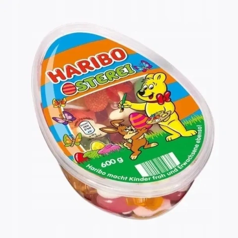 Цукерки желейні Haribo Osterei Fruit Mix пластиковий бокс 600г
