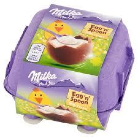 Шоколадні яйця milka milka eggs spoon milk creme