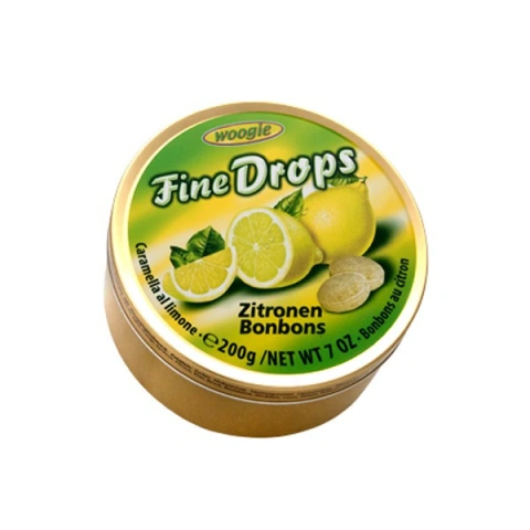 Льодяники fine Woogie drops woogie зі смаком лимона, 200 г