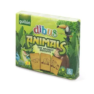 Дитяче печиво Gullon dibus animals без пальмової олії 600г