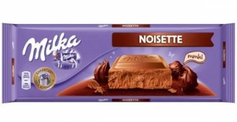 Шоколад молочний Milka milka noisette, 300 г
