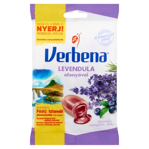 Льодяники Verbena лаванда і клюква 60г