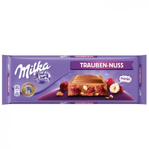 Шоколад milka Milka raisins-hazelnuts (з родзинками та лісовим горіхом) швейцарія 270г