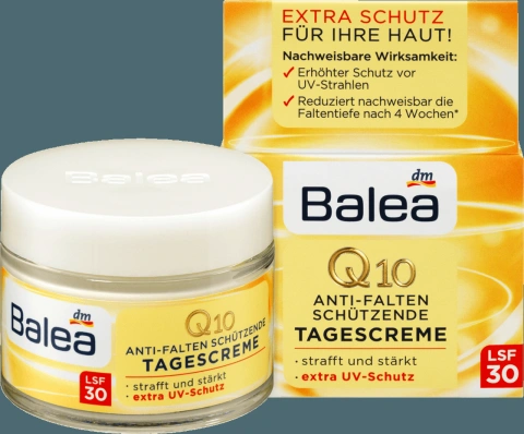 Захисний денний Balea крем проти зморщок balea q10 anti-falten lsf 30