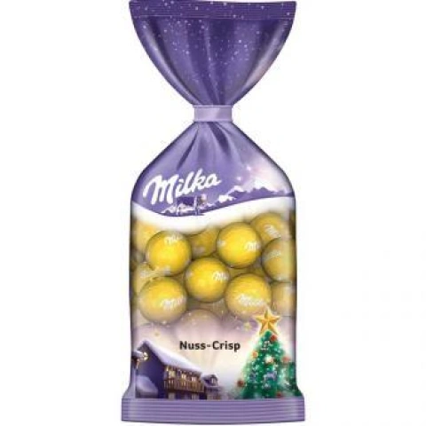 Milka різдвяні кульки з горіхами crisp 100 г