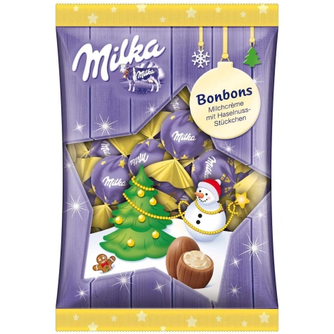Шоколадні цукерки  Milka  з молочною начинкою milka bonbons, 86 г (швейцарія)