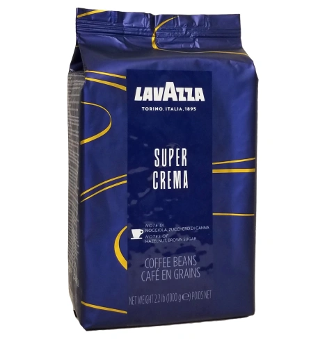 Кава в зернах Lavazza super crema blue 1кг