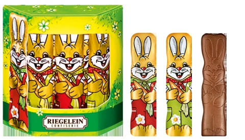Набір Шоколад Кролики Великодні Заяці Riegelein Chocolate Bunny Easter Рейгелен Пасхальні Коробка 125г
