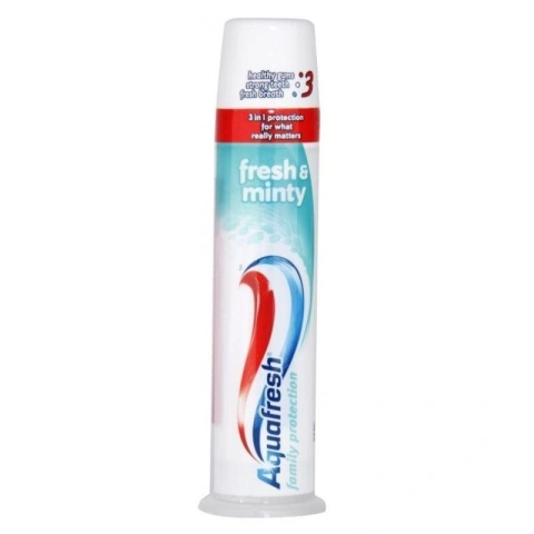 Зубна паста Aquafresh Fresh minty з дозатором 100мл