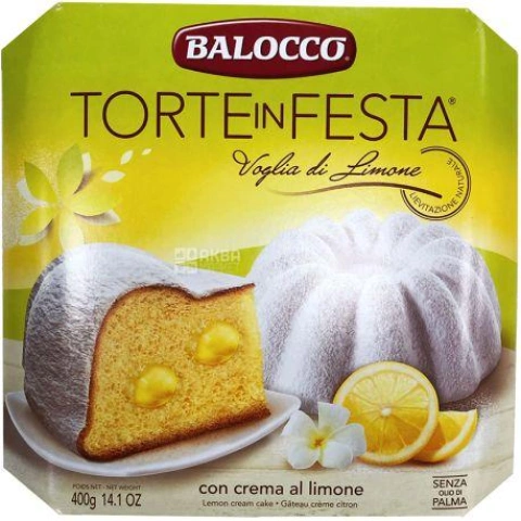 Balocco torte in festa, 400 г, панеттоне з лимоном