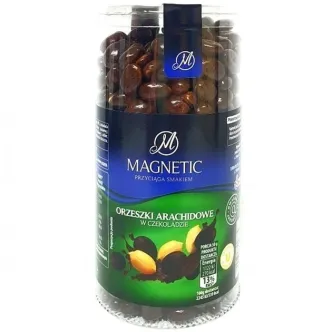 Арахіс в Шоколаді Magnetic Orzeszki Arachidowe w szekoladzie Магнетік в глазурованій оболонці пластиковий Тубус 400г