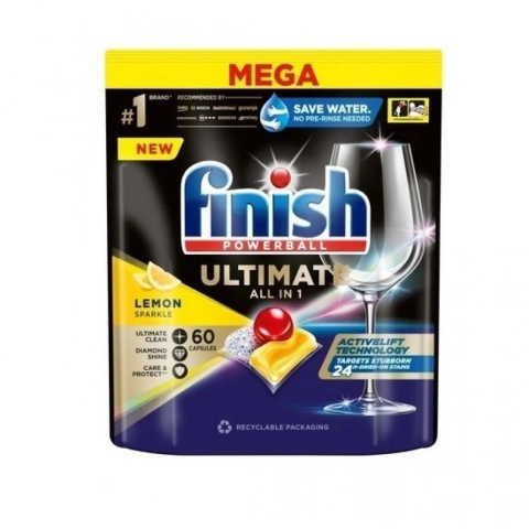 Капсули для посудомийних машин Finish ultimate allin1 lemon 60шт