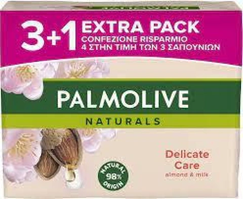 Тверде мило Palmolive миндаль та молоко в економічній упаковці 4шт * 90г
