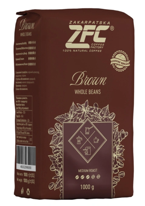 Кава в зернах ZFC brown 1кг