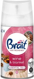 Змінний балон для автоматичного ароматизатора повітря Brait Wine & Blanket 250мл