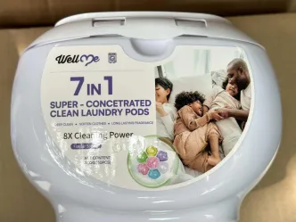 Парфумовані капсули з гранулами WellMe 7в1 Super-concentrated clean laundry pods для прання кольорової та білої білизни 40шт