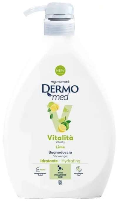 Гель для душа DermoMed Shower Gel Vitalita Lime лайм та лимон 1000мл