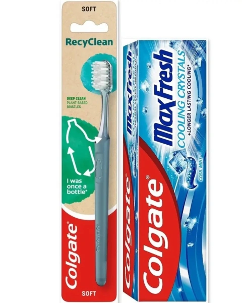 Набір зубна паста плюс щітка Colgate MaxFresh Cooling Crystals освіжаюча мята 75мл