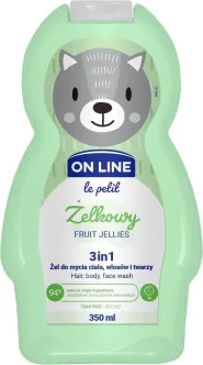 Шампунь гель дитячий On Line Le Petit Zelkowy Fruit Jellies 3in1 Hair Body Face Wash Фруктове желе 350мл
