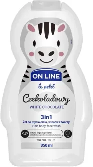 Шампунь гель дитячий On Line Le Petit Сzekoladowy 3in1 White Chocolate білий шоколад 350мл