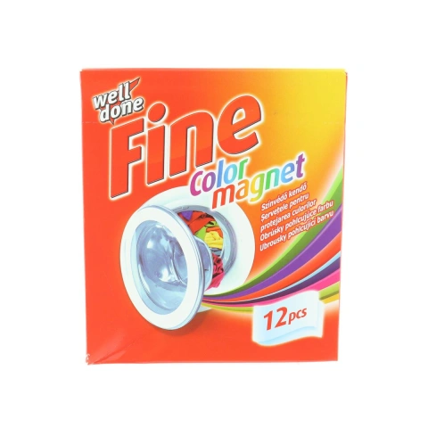 Серветки для прання WellDone Fine Color Magnet для кольорових речей 12шт