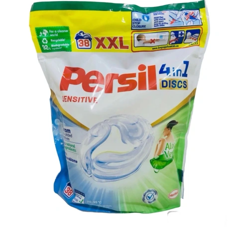 Капсули для прання дитячих речей Persil Sensitive 4в1 диски з алое вера 38шт