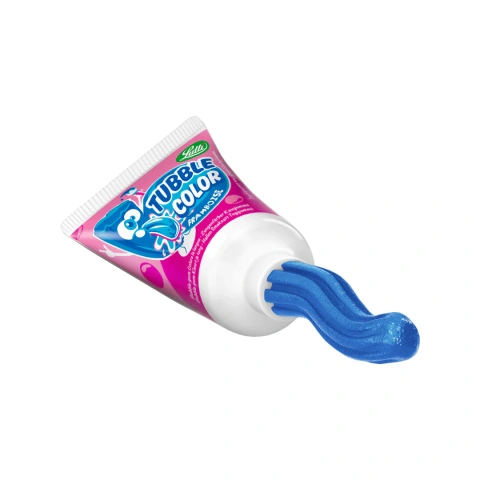 Жуйка рідка в тюбику Lutti Tubble Color Framboise Raspberry малина Фрамбуаз синій 33г