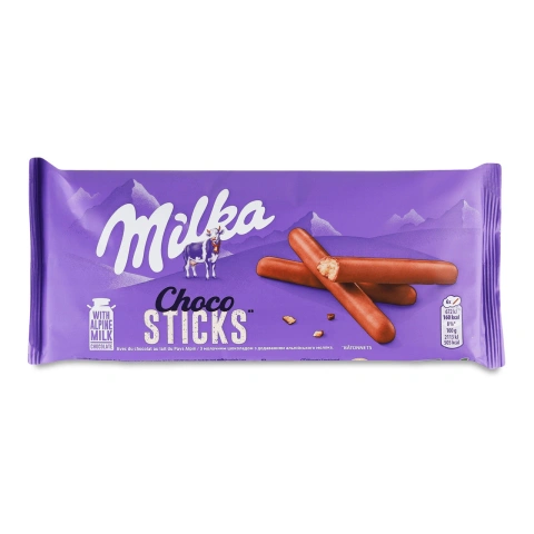 Печиво стіки Milka Choco Sticks палочки в шоколаді 6шт 112г