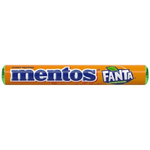Цукерки жувальні Mentos Fanta фанта 20шт 37г