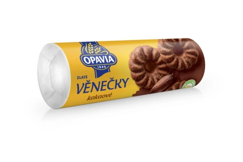 Печиво з какао Opavia Zlate Venecky kakaove Kokos з кокосом посипане цукром 150г