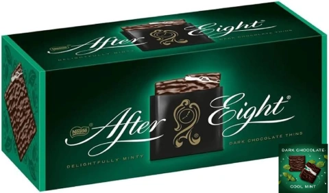 Шоколад чорний з Мятним кремом Nestle After Eight Mint Chocolate Thins Delightfully minty пластинки 30шт 200г