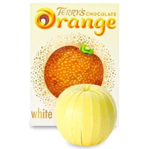 Шоколад у формі Апельсина вершковий Terrys Chocolate Orange White Білий 147г