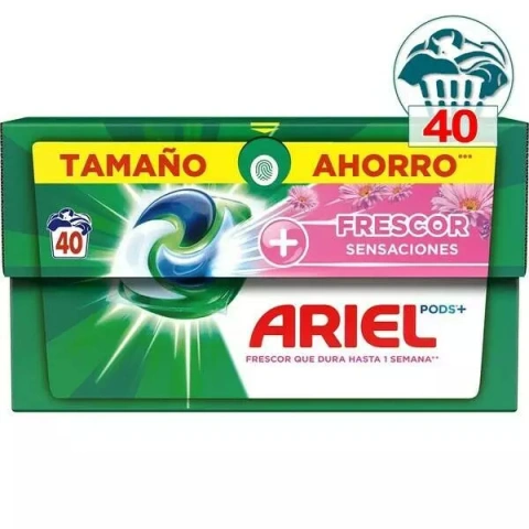 Капсули для прання універсальні Ariel pods Frescor Sensaciones 4х-компонентні капсули 40шт Свіжі відчуття 880г