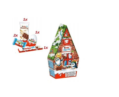 Набір Подарунок новорічний Будиночок Kinder Mini Mix House Кіндер міні мікс Пташка 76г