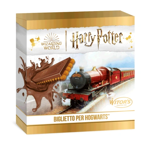 Батончик з Чорним шоколадом та печивом з какао Witor's Harry Potter Biglietto Per Hogwarts Білет на поїзд у Хогвардс 6шт 126г