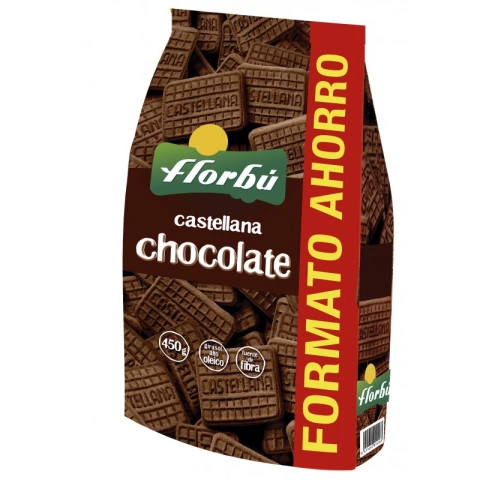 Печиво з какао та шоколадом Florbu Castellana Chocolate Cookies галети Флорбу Кастеллана 450г