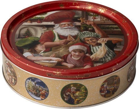 Печиво вершкове Новорічне Cвяткове Jacobsens Bakery Delicious Danish Cookies Santa Family Санта з Родиною Бокс 340г