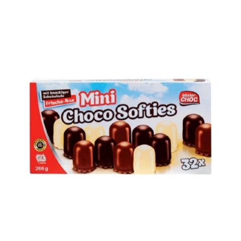 Цукерки Маршмеллоу Mister Choc Mini Choco Softies зефір в шоколаді 32шт 266г