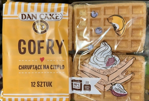 Бельгійські вафлі Dan Cake Gofry Chrupiace na Cielpo 12шт 250г