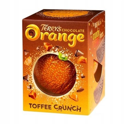 Шоколад у формі Апельсина молочний Terrys Chocolate Orange Balls Toffie crunch шарики з хрустким тофі драже 152г