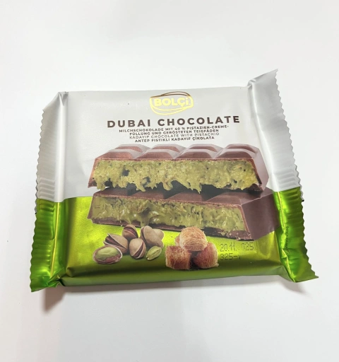 Шоколад Дубайський Bolci Dubai Kadayif Pistachio Chocolate Кадаїф молочний з фісташками 100г