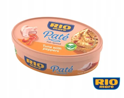 Паштет Тунець Rio Mare Pate fish Spread Tuna with Peppers з солодким червоним перцем без консервантів 115г