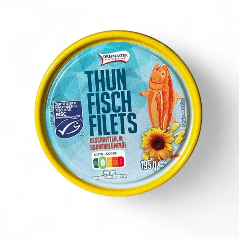 Тунець рожевий філе Dreimaster Thunfisch Filets у соняшниковій олії 195г