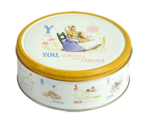 Печиво Cвяткове Jacobsens Bakery Peter Rabbit Mini Tins You Always Forever Кролик Петер з шоколадною крихтою Бокс 150г